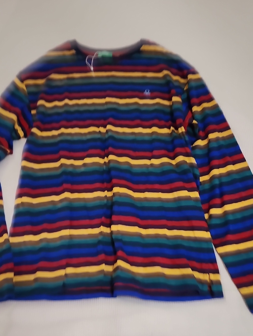 United Colors of Benetton Kids Long Sleeve Multicolor Stripe Tee
